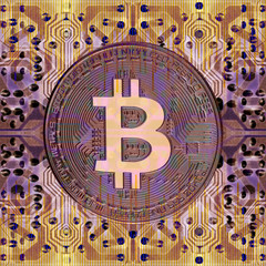 Economy trends virtual digital currency abstract background.