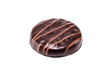 chocolate delicious cookie on white