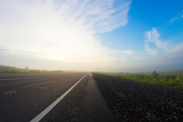 Landscapes of nature in Russia at different times of the day    Photos taken outdoors, Moscow, 2017, fog, sky, forest