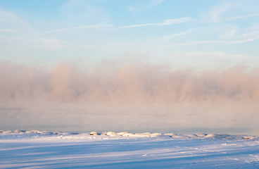 winter cold in sea