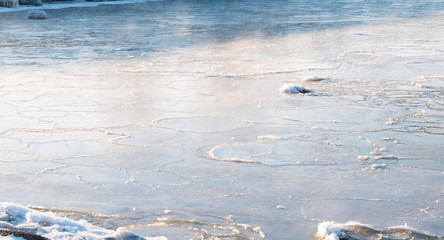 winter cold in sea