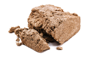 piece of sweet halva on white
