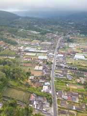 Countryside with aerial view.