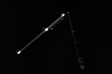 Pen on black background