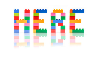 Block shape with word 