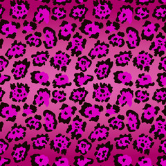 Fototapeta na wymiar Seamless pattern purple leopard texture background. Fashion trendy animal skin pattern.