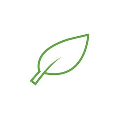 Green leaf icon graphic design template vector