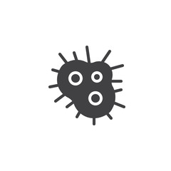 Germ bacteria vector icon. filled flat sign for mobile concept and web design. Virus microorganism simple solid icon. Symbol, logo illustration. Pixel perfect vector graphics