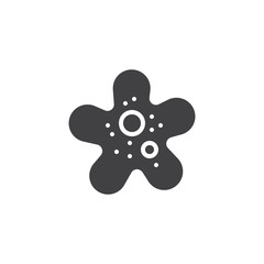 Bacterial microorganism vector icon. filled flat sign for mobile concept and web design. Micro-organism, bacteria, virus simple solid icon. Symbol, logo illustration. Pixel perfect vector graphics