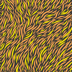 Vector seamless pattern. Geometric design with wavy lines.