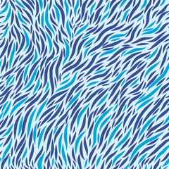 Vector seamless pattern. Geometric design with wavy lines.