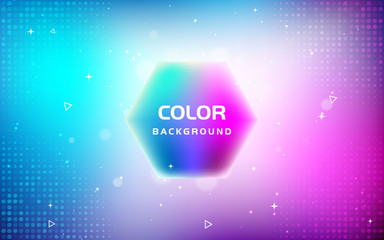 Abstract bright blurred gradient mesh background. Colorful light geometric shape effect.