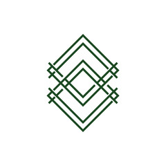 linked frame geometric lines art vector
