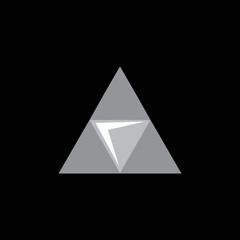 abstract triangle shine arrow simple logo