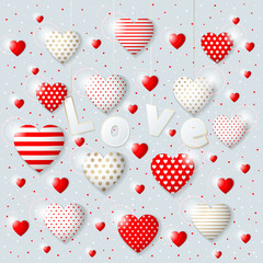 This is Valentine s Day frame with hearts.