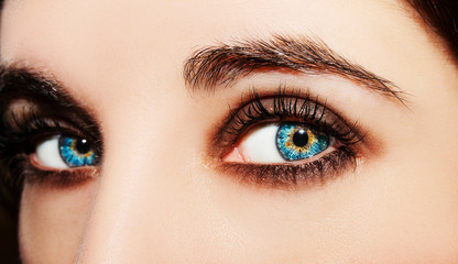 A beautiful insightful look woman's eye. Close up shot