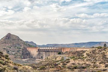 Wall of the Vanderkloof Dam in the Orange River