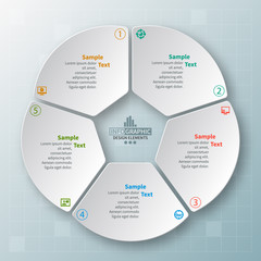 Abstract 3D Paper Infographics. Business template .Vector illustration