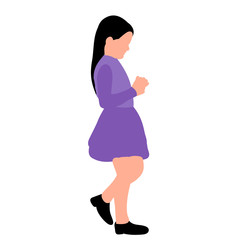  kids are walking, girl