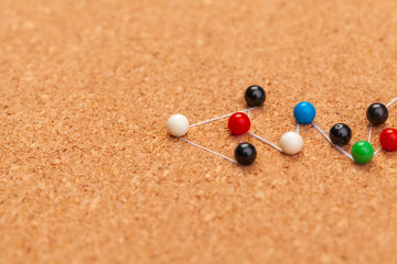 pins connected creating a network