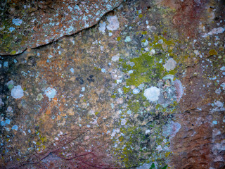 through erosion from wind and rain for several years