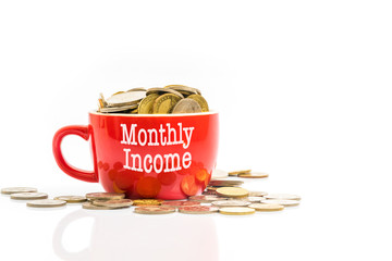 coins with finance concept.