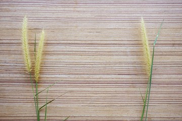 grass flower on wood floor texture