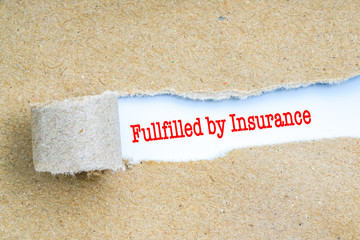 Insurance with red text.