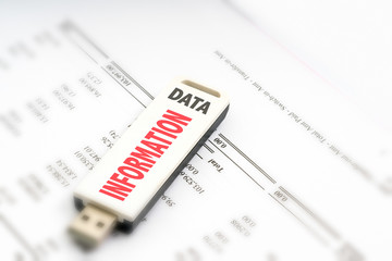 Pendrive financial concept.