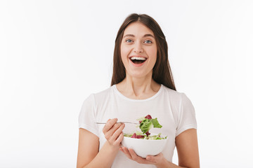 Close up of a happy young beautiful woman