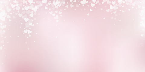White heart love confettis. Valentine's day fallin