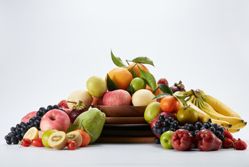 A wide variety of fruits background
