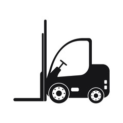 Forklift icon vector isolated