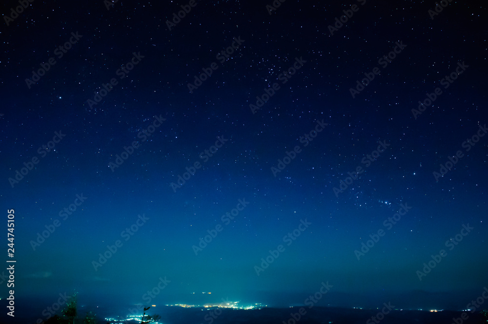 Wall mural starry night sky fully with the stars