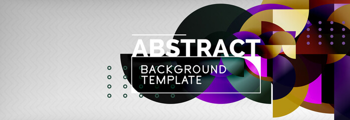 Circle background abstract. Trendy shapes composition