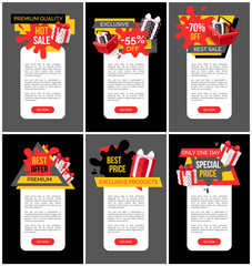 All Products Sale, Discounts on Web Pages Set