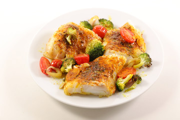fish with spice and vegetable