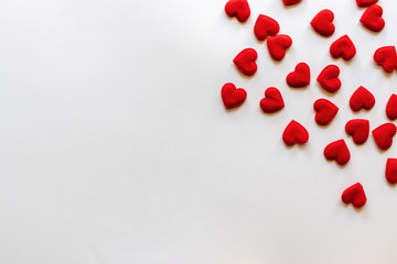 Red heart on white background. Valentine day  concept.