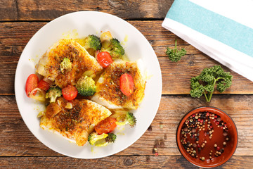 fish with vegetable
