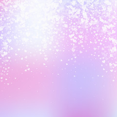 White heart love confettis. Valentine's day fallin