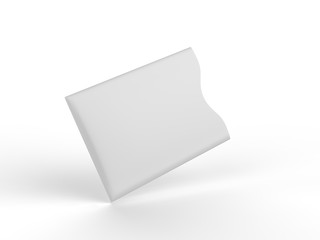 Blank Credit Card Sleeve Protector. 3d render illustration.