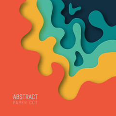 Paper cut background. Banners set with 3D abstract background and paper cut shapes. Vector design layout for business presentations, flyers, posters and invitations