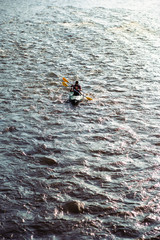 People kayaking on the Dunajec river