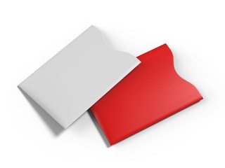 Blank Credit Card Sleeve Protector. 3d render illustration.