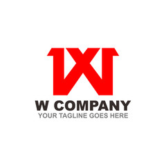 w letter logo design vector template