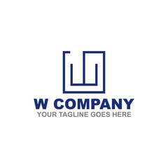 w letter logo design vector template