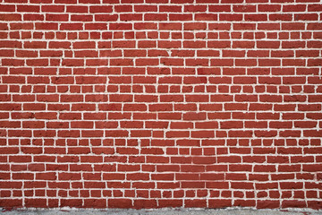 Background of red brick wall pattern texture. Great for graffiti inscriptions.
