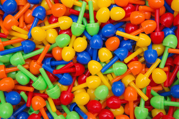 colorful children's mosaic pieces background texture.