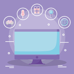 computer and related icons