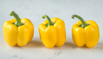 Fresh yellow bell peppers